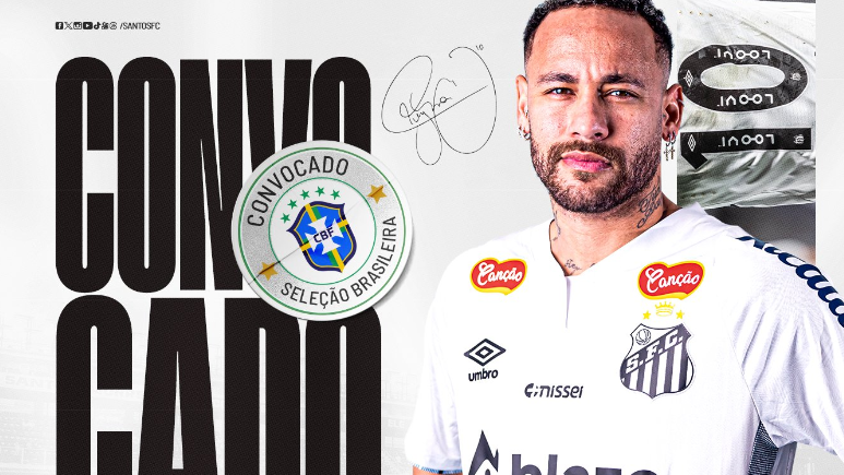 Neymar é convocado pelo Santos
