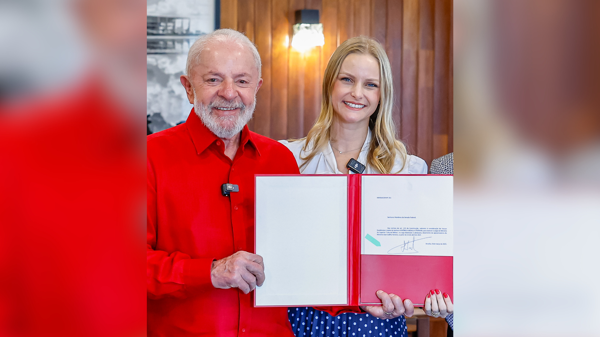 O presidente da República, Luiz Inácio Lula da Silva e a advogada Verônica Sterman