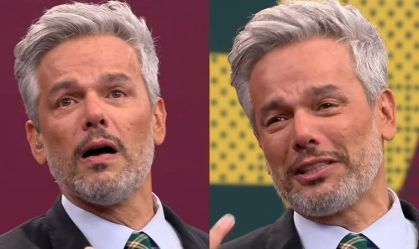 Otaviano Costa chora em programa de TV