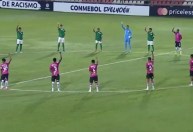 Palmeiras e Del Valle protestam contra racismo em jogo da Liberta Sub-20
