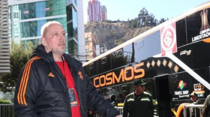 Alessandro Barcellos, presidente do Internacional conversou com dirigente do Peñarol