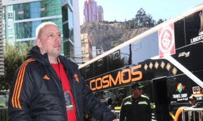 Alessandro Barcellos, presidente do Internacional conversou com dirigente do Peñarol