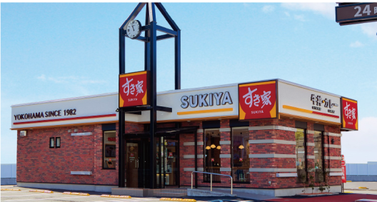 Rede de restaurantes Sukiya, NO Japão