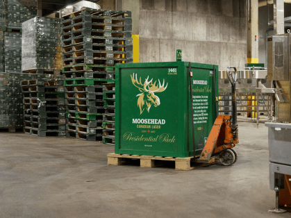 "Pack Presidencial" lançado pela Moosehead, que contém 1.461 latas de cerveja