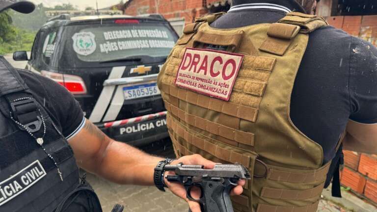 Pistolas foram apreendidas durante a operação • Divulgação/SSPDS