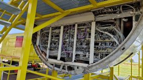 Cabine de um A320 da Latam foi desmontada para que os alunos possam ver como funciona um avião por dentro