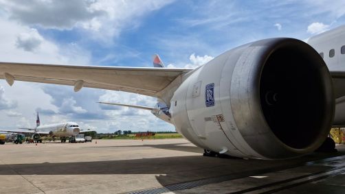 Motor de um avião a jato