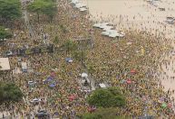 PM-RJ diz que 400 mil foram a ato; USP fala em 18,3 mil