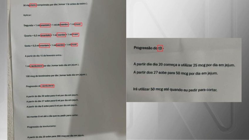 O nutricionista recomendou alguns remédios que a mesma afirmou o marido não conhecer • Arquivo pessoal