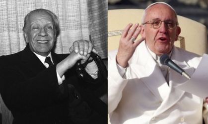 Papa Francisco e escritor argentino Jorge Luis Borges.