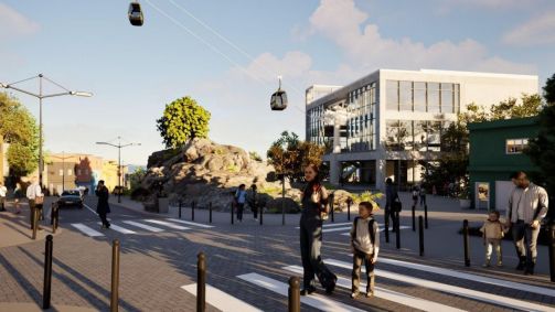Estação de teleférico e redesenho da Av. Cantídio Sampaio