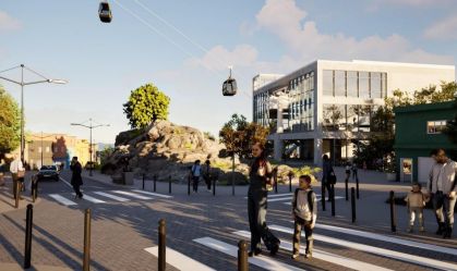 Estação de teleférico e redesenho da Av. Cantídio Sampaio