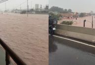 Estragos da chuva em SP: Av. dos Estados "desaparece" em alagamento no ABC