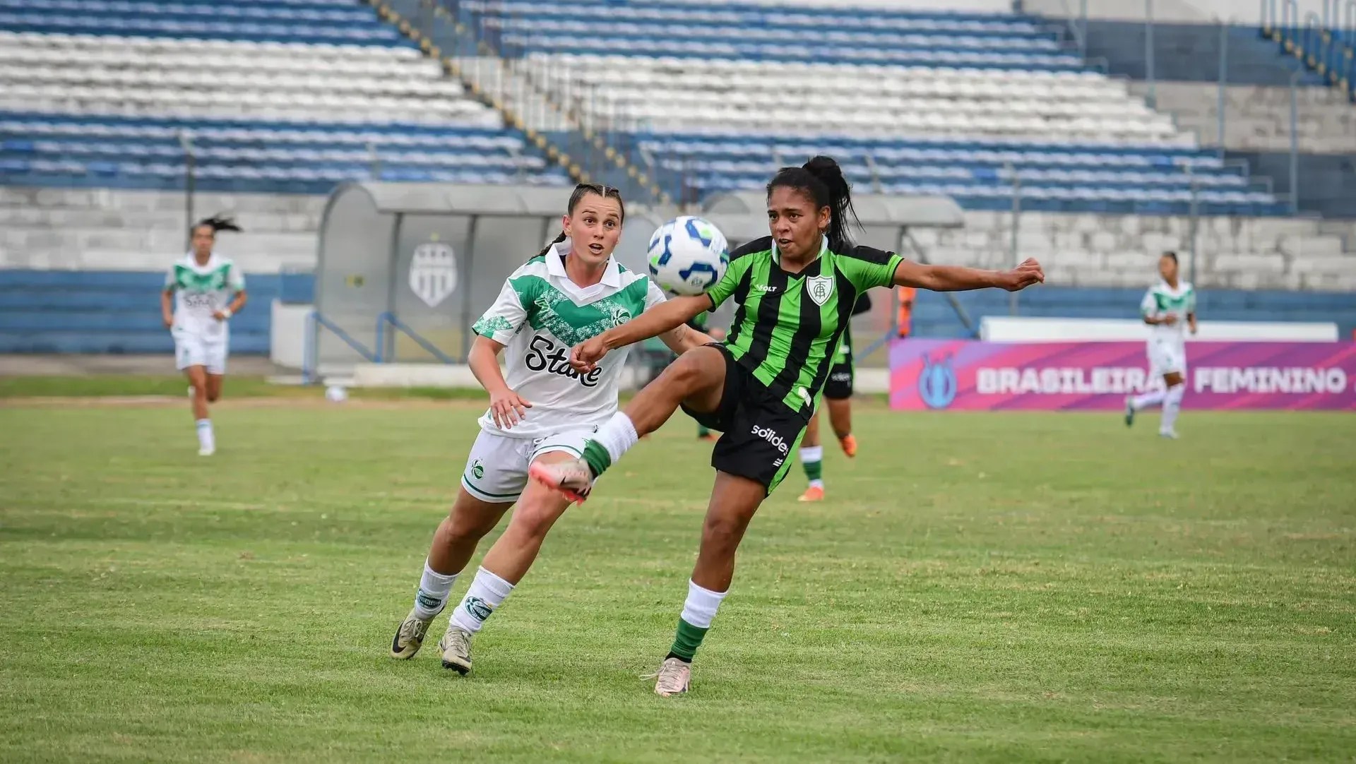 Lance da partida entre Juventude e América-MG pelo Brasileirão Feminino