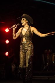 Ana Castela no evento de lançamento da Festa do Peão de Barretos em São Paulo