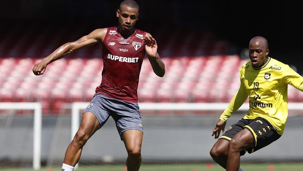 André Silva em jogo-treino do São Paulo • Foto: Rubens Chiri / São Paulo FC