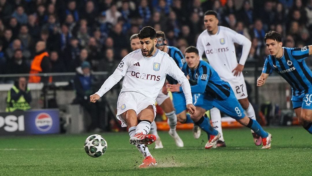Aston Villa venceu o Brugge fora de casa nas oitavas da Champions