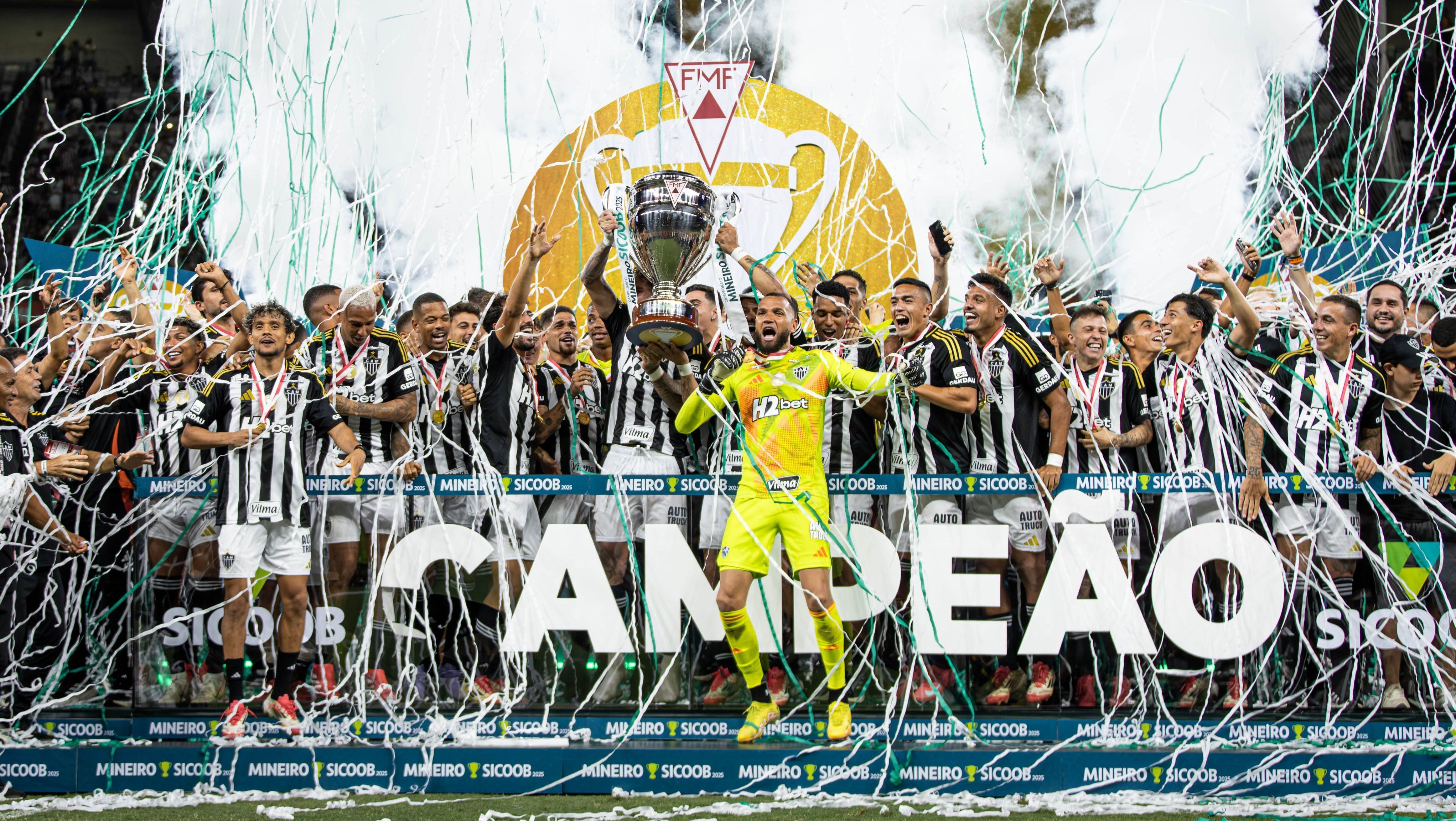 Atlético-MG celebra o hexacampeonato mineiro em 2025