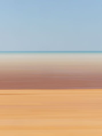 Roebuck Bay, na Austrália Ocidental, é conhecida por suas marés extremas e areia vermelha incomum • Lisa Michele Burns