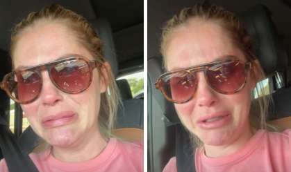 Aos prantos, Bárbara Evans diz que filho foi picado por escorpião