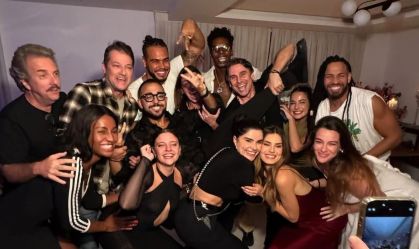 Elenco de “Beleza Fatal” se reúne para ver último capítulo da novela