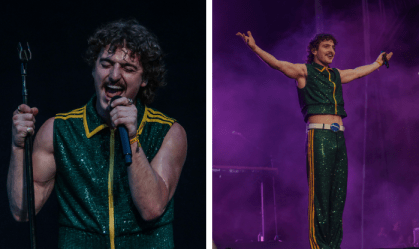 Lollapalooza: Benson Boone faz piruetas e elogia plateia da América do Sul