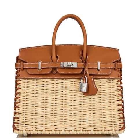 Bolsa Birkin Picnic 25 Handbag Barenia Rattan é uma edição especial da marca • Reprodução