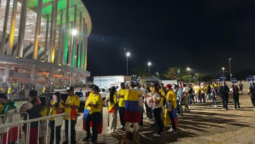 Torcida colombiana marca presença na Arena BRB Mané Garrincha