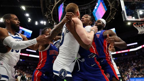Jogadores de Pistons e Timberwolves se envolvem em briga na NBA