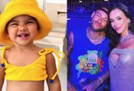 Bruna Biancardi mostra Mavie sorrindo e fã brinca: "Neymar de biquíni"