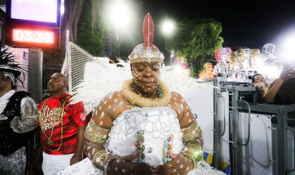 Cacau Protásio no desfile do Salgueiro