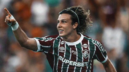 Canobbio comemora gol na goleada do Fluminense sobre o Volta Redonda