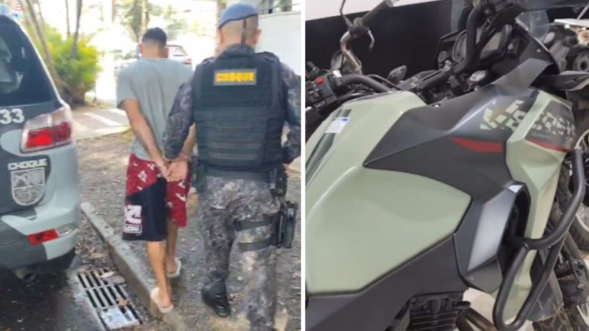 Homem suspeito de participar de 8 roubos de motos é preso em SP • Reprodução/SSP SP