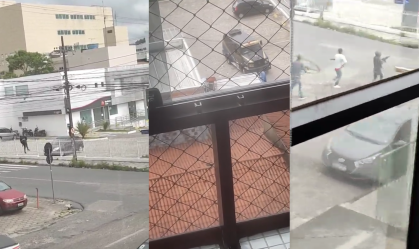 Vídeo: criminosos tentam roubar carro-forte em agência bancária na PB