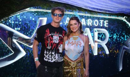 Pedro Novaes faz show no Carnaval do Rio e é tietado por Letícia Spiller