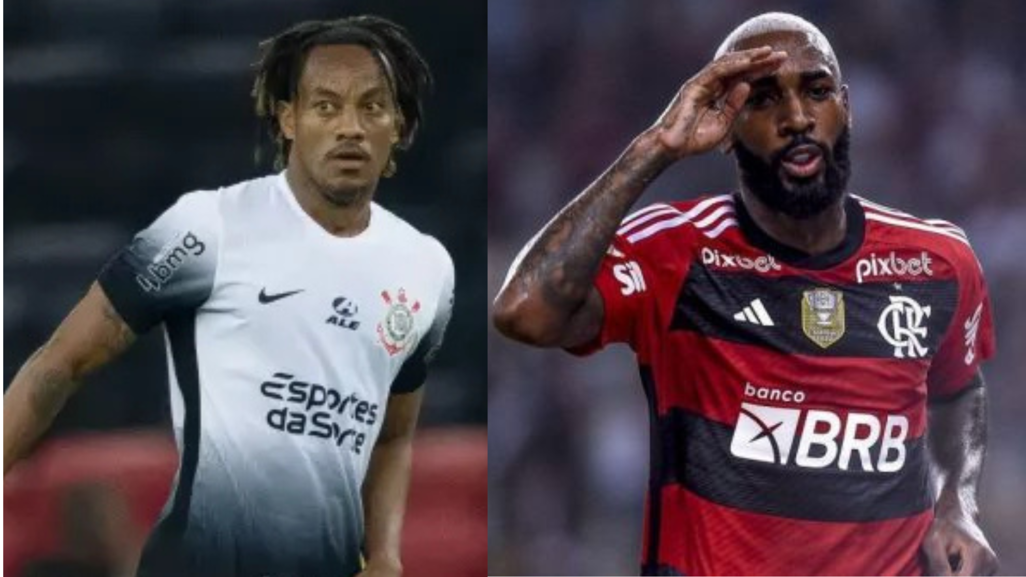 Carrillo, do Corinthians, e Gerson, do Flamengo