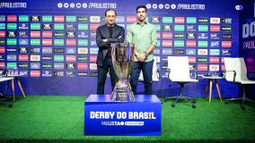 Ramón Díaz e Abel Ferreira, técnicos do Corinthians e Palmeiras, respectivamente