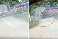 Vídeo: Veículo ferroviário colide contra caminhão carregado de arroz em SC 