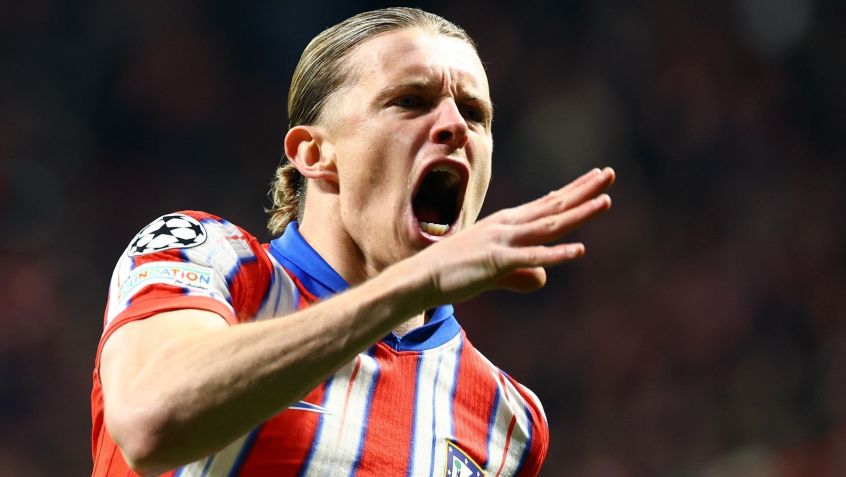 Gallagher comemora gol do Atlético de Madrid contra o Real • Divulgação/Atlético