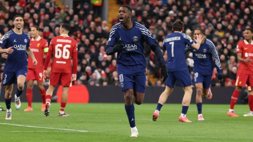 Dembélé comemora gol pelo PSG • Foto: Divulgação/ PSG
