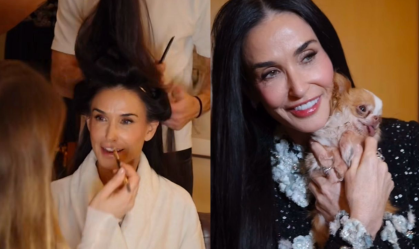 Demi Moore mostra bastidores de festa pré-Oscar; veja vídeo