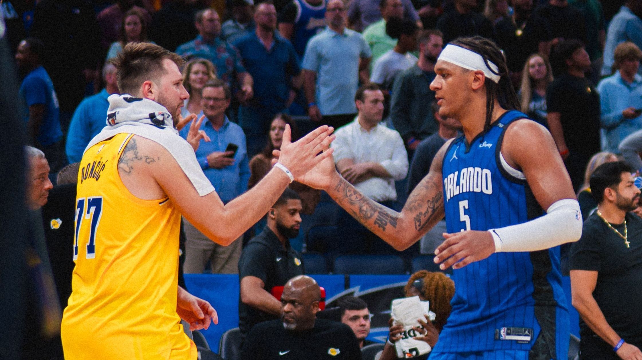 Luka Doncic, do Los Angeles Lakers, em partida contra o Orlando Magic