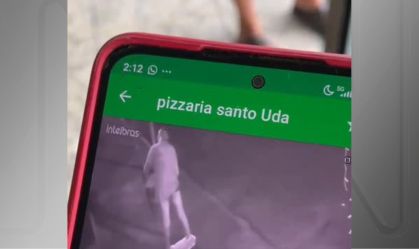Vídeo: ladrão furta "pisca-pisca" de pizzaria e acaba só de cueca
