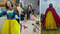 Dublê de "Branca de Neve" mostra bastidores do live-action; veja