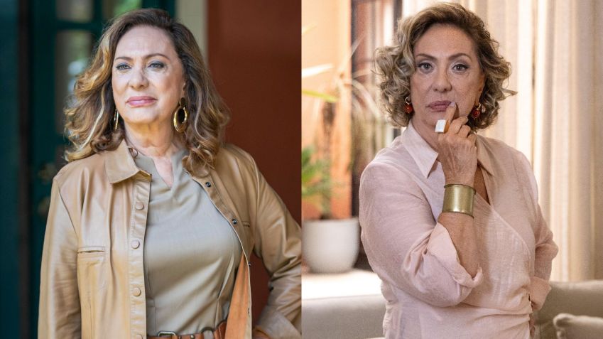 Eliane Giardini como Agatha e Berta • Paulo Belote e Angelica Goudinho/TV Globo