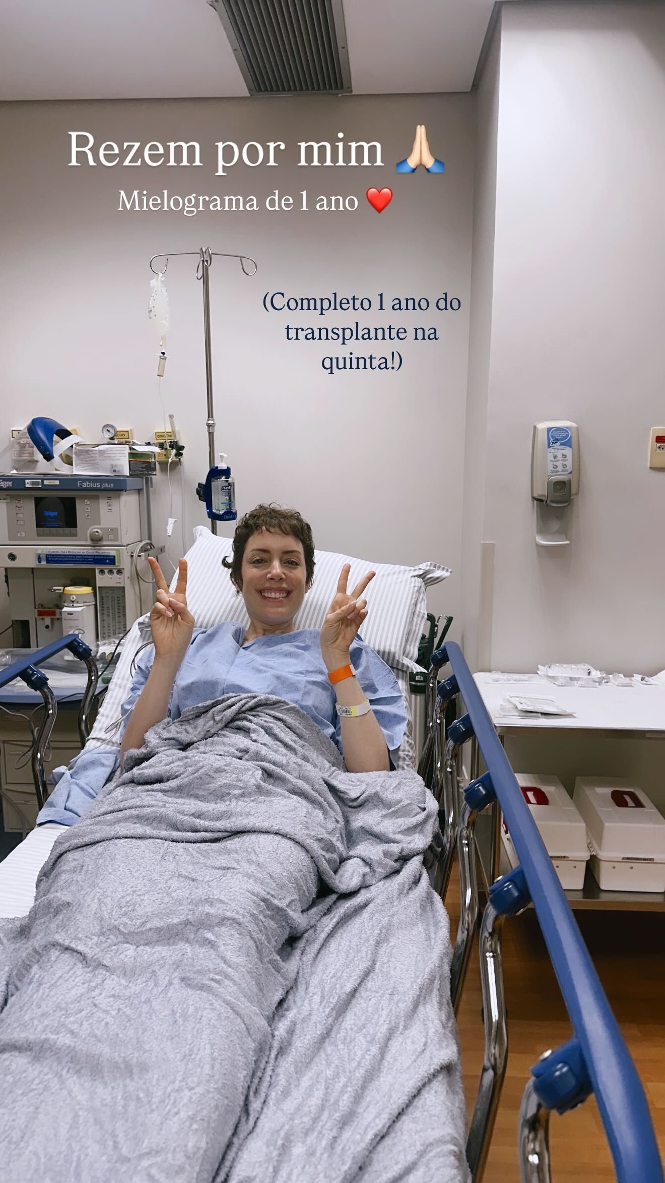 Fabiana Justus refaz exames um ano após transplante de medula • Instagram/Fabiana Justus