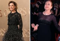 No Oscar, Fernanda Torres usa look all black como o da mãe em 1999; compare