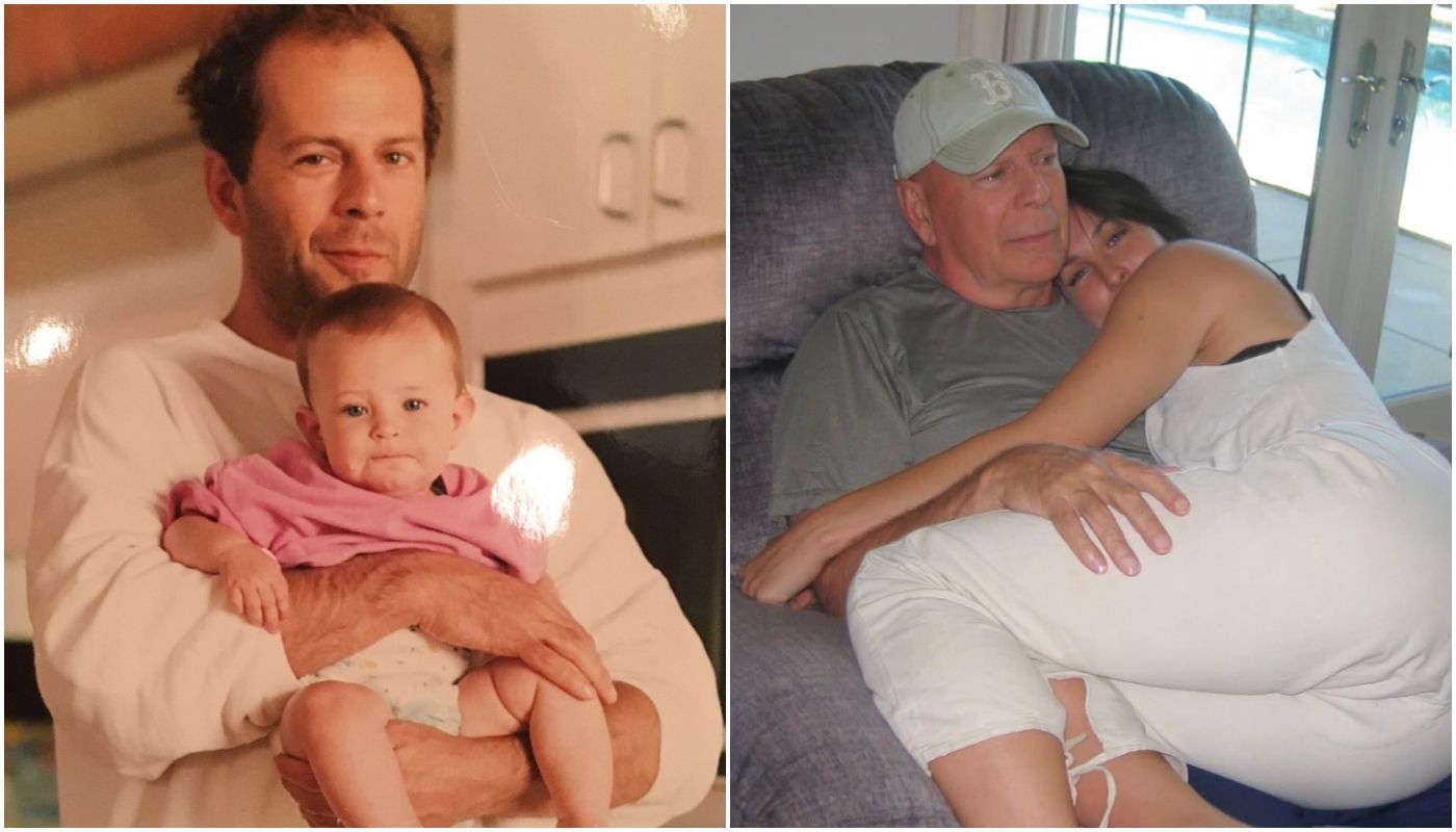 Filha de Bruce Willis recria foto com o pai