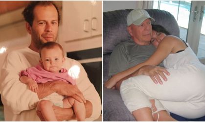 Filha de Bruce Willis recria foto com o pai