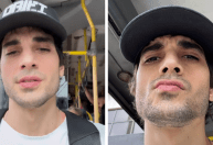 Fiuk aparece em ônibus lotado e diz: "Quem me conhece sabe"